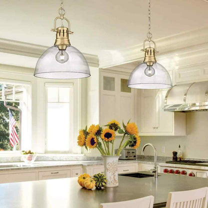 Golden Lighting Duncan 1-Light Brushed Champagne Bronze Standard Pendant Light