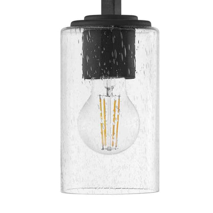 Home Decorators Helenwood 30.75 in. 4-Light Matte Black Bathroom Vanity Light