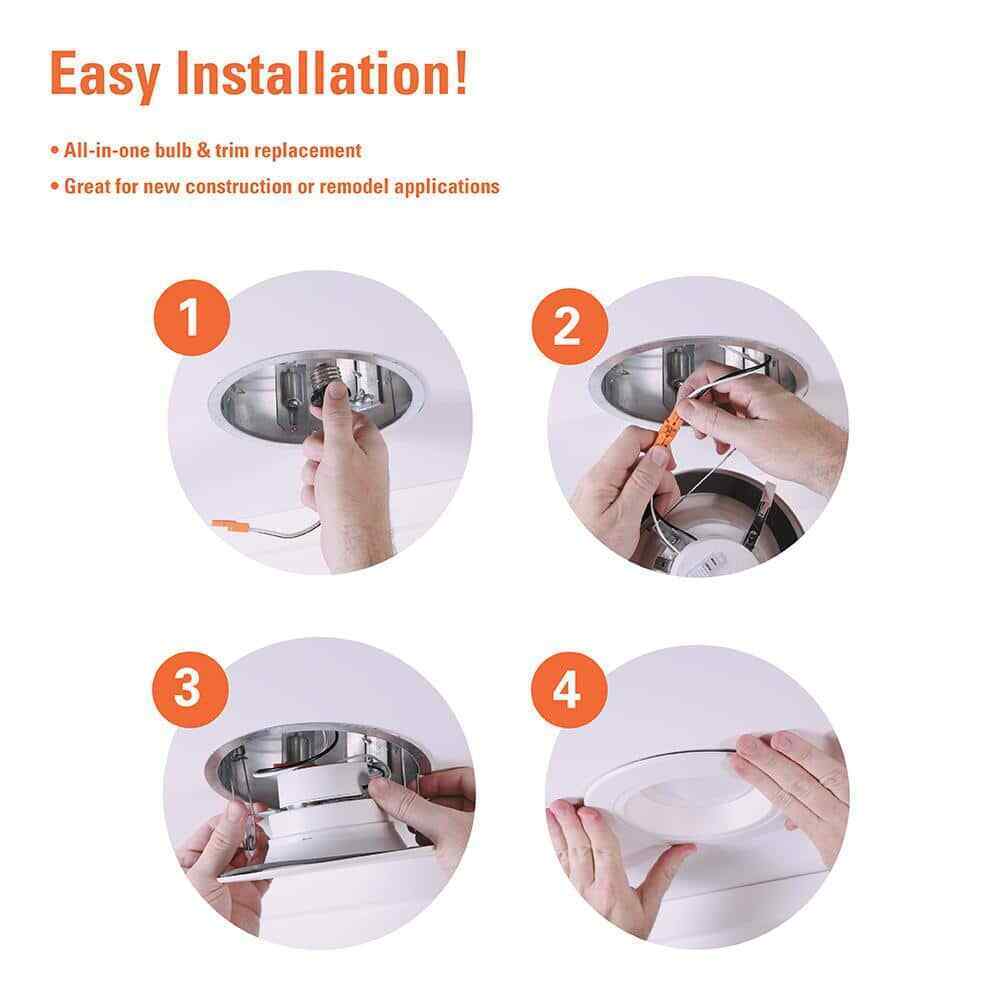 HALO RL56 Series 5/6-inch recessed LED.Selectable CCT Integrated LED Matte White