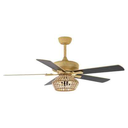 Flint Garden 52 in. Weathered Gold Ceiling Fan w/ Light Kit and Remote Control