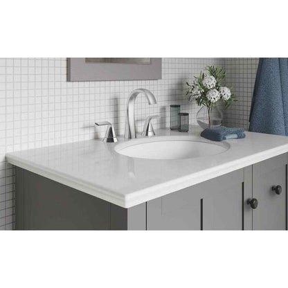 KOHLER Cursiva 8 in. Widespread 2-Handle Bathroom Faucet in Polished Chrome