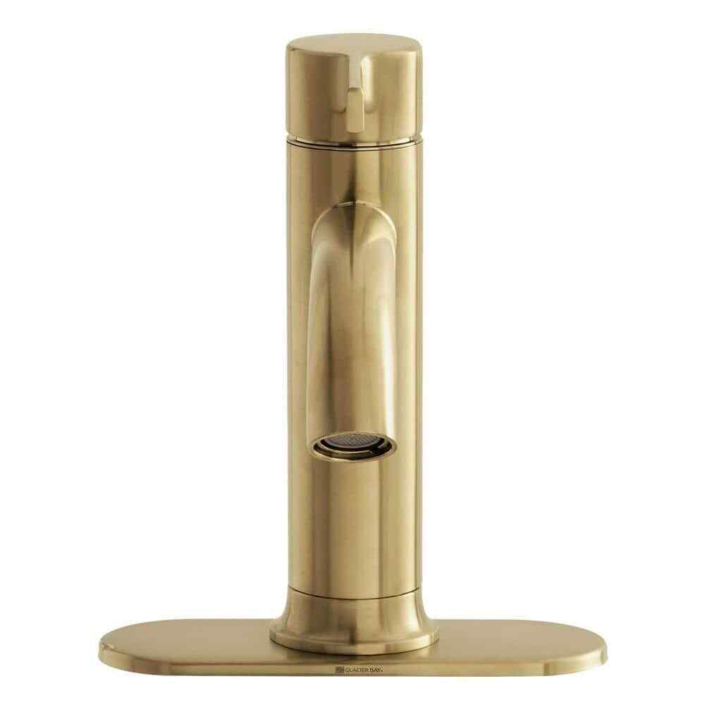 Glacier Bay Ryden Single Hole Single-Handle Bathroom Faucet in Brushed Gold