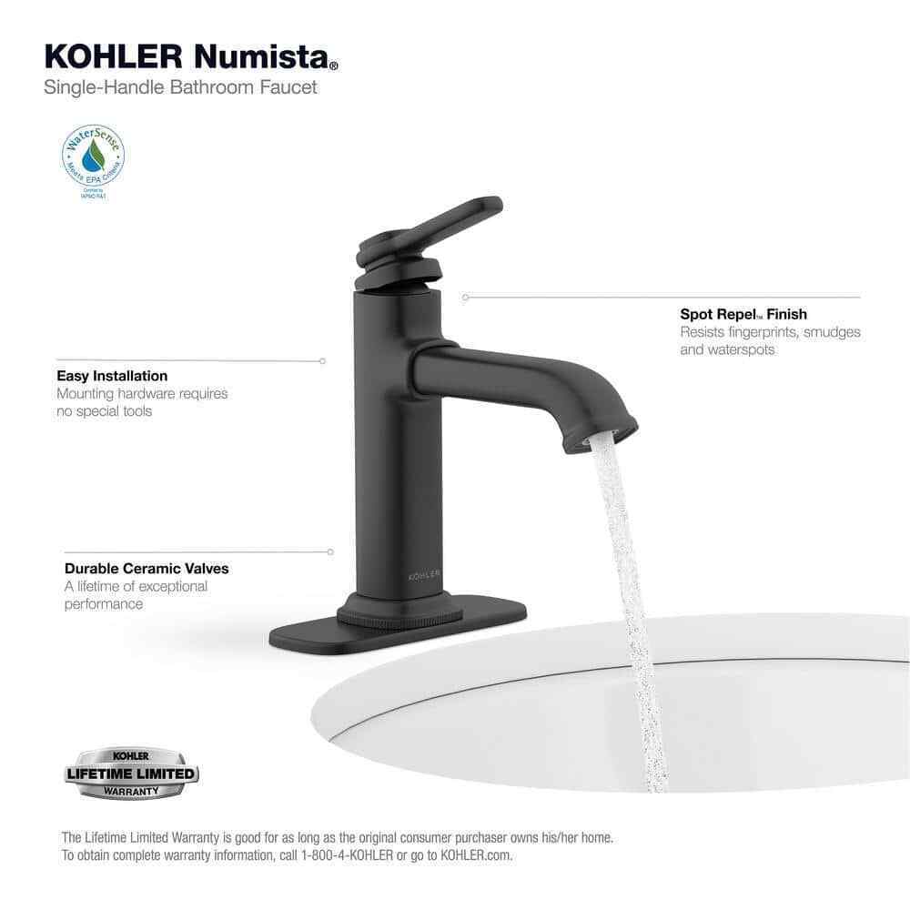 KOHLER Numista Single Hole Single-Handle Bathroom Faucet in Matte Black