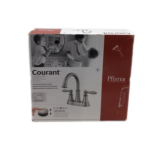 Pfister Courant 4 in. Centerset 2-Handle Bathroom Faucet in Brushed Nickel