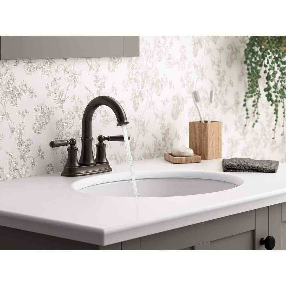 KOHLER Capilano 4 in. Centerset 2-Handle Bathroom Faucet in Oil-Rubbed Bronze