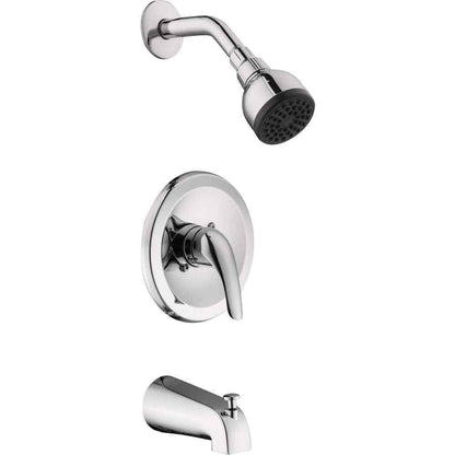 Glacier Bay Aragon Single-Handle 1-Spray Tub & Shower Faucet in Chrome w/Valve