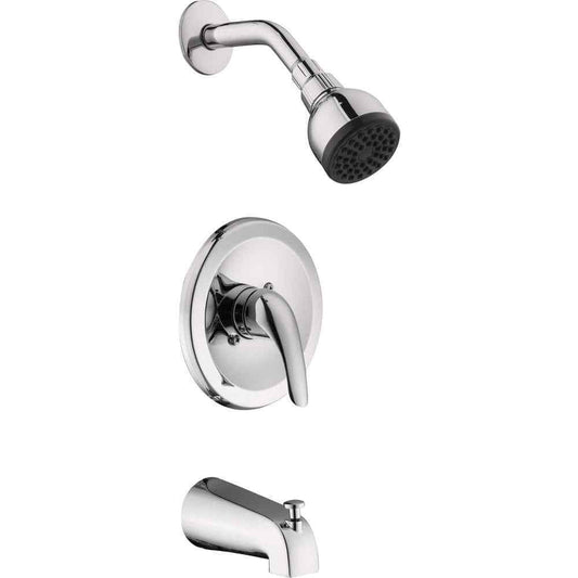 Glacier Bay Aragon Single-Handle 1-Spray Tub & Shower Faucet in Chrome w/Valve