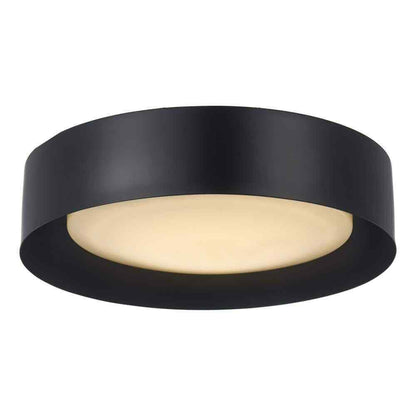 Monteaux Lighting Monteaux 13 in. Black Integrated LED Flush Mount Ceiling Light