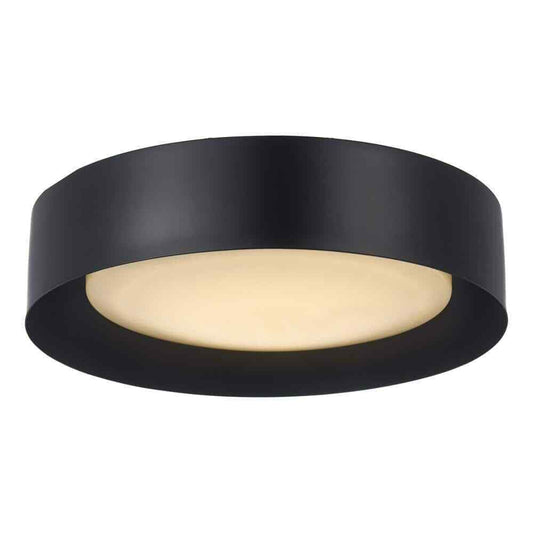 Monteaux Lighting Monteaux 13 in. Black Integrated LED Flush Mount Ceiling Light