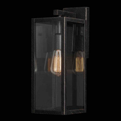 Globe Electric Bowery 1-Light Bronze Hardwired Outdoor Indoor Wall Lantern Sconc