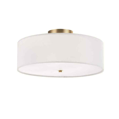 Globe Electric Kyle 15.9 in. 2-Light Matte Brass Semi-Flush Mount