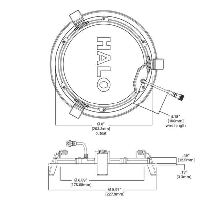 Halo 8 in. Selectable CCT New Construction Canless Recessed Integrated LED Kit