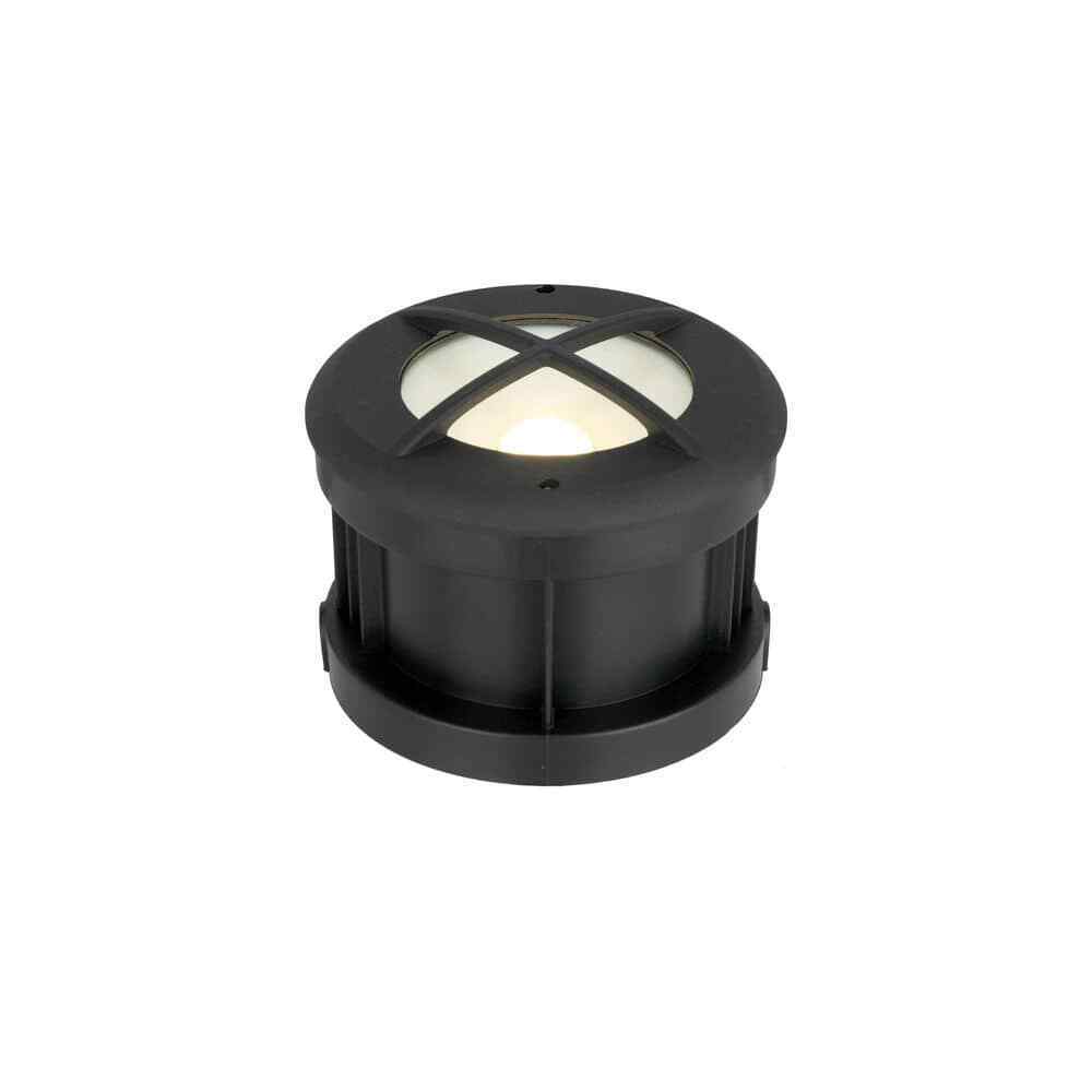 Hampton Bay Marion 25-Watt Equivalent Low Voltage Black LED Outdoor Well Light