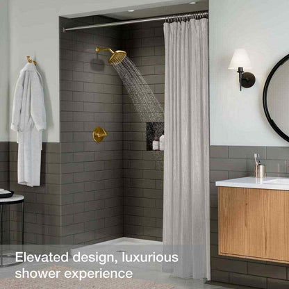 KOHLER Fordra Wall Mount Fixed Shower Head in Vibrant Brushed Moderne Brass