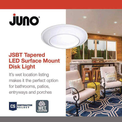 Juno JSBT 7.72 in. Matte White Integrated LED Flush Mount Fixture