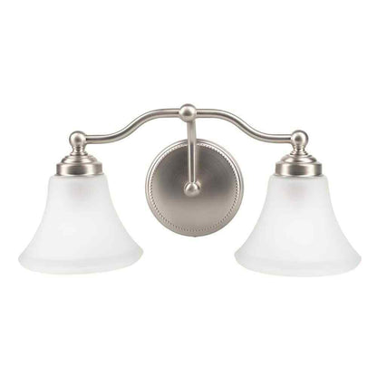 NORWELL Soleil 2-Light Brush Nickel Wall Sconce