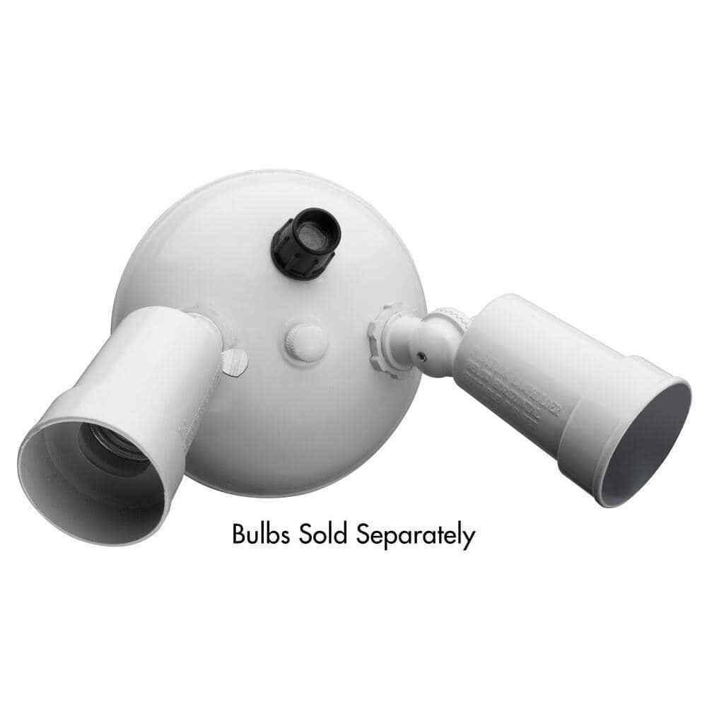Lithonia Lighting 2-Light Wall-Mount Outdoor White Flood Light