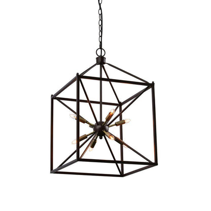 LAZZUR Touques 16 in. 8-Light Modern Matte Oil Rubbed Bronze Pendant