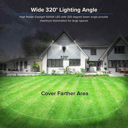 SANSI 1800 Lumens Black Motion Sensor Outdoor LED 5000K Dusk to Dawn Flood Light