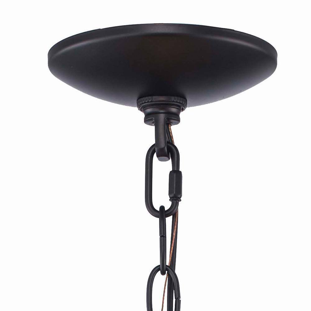 Home Decorators Weyburn 4-Light Black and Gold Farmhouse Chandelier