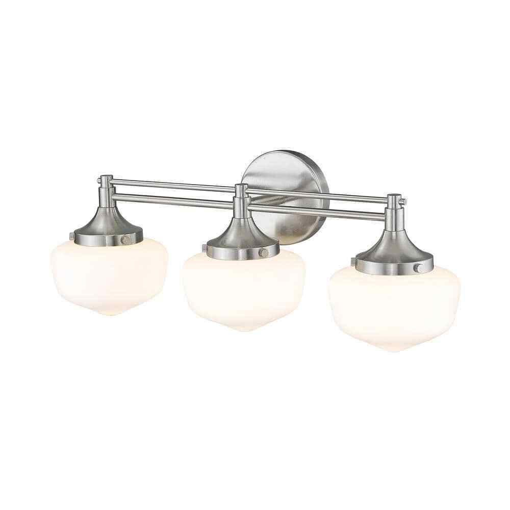 Home Decorators Collection Maybry 22.20 in. 3-Light Brushed Nickel Vanity Light