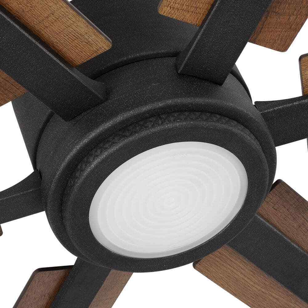 Home Decorators Palermo Grove Black Ceiling Fan w/ LED Light and Remote Control