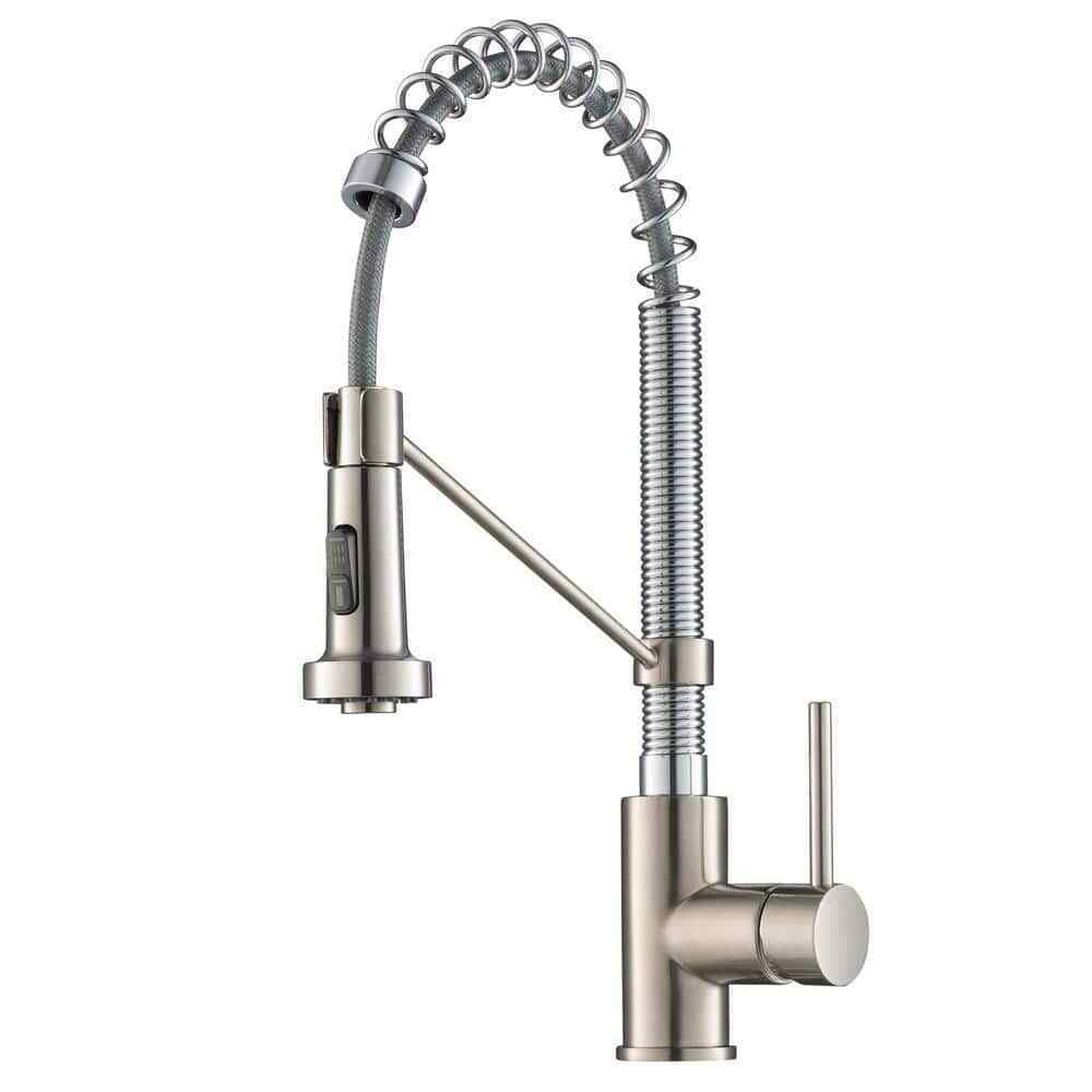 KRAUS Spot Free 18-Inch Kitchen Faucet w/ Dual Function Pull-Down Sprayhead