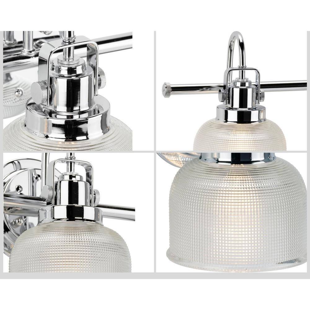Progress Lighting Archie Polished Chrome Clear Glass Bathroom Vanity Light
