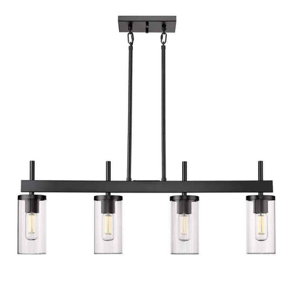 Golden Lighting Winslett 4-Light Matte Black Linear Pendant