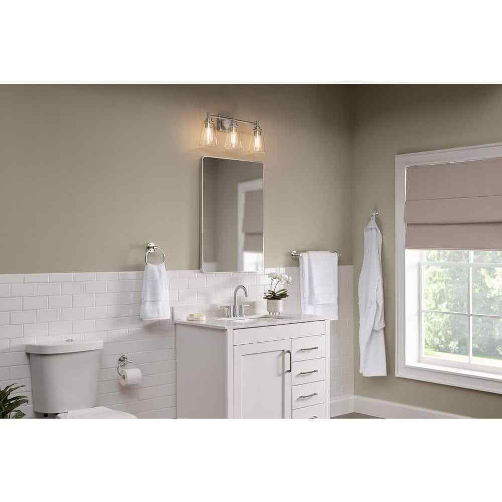 Hampton Bay Wakefield 22.5 in. 3-Light Chrome Vanity Light
