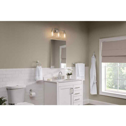 Hampton Bay Wakefield 22.5 in. 3-Light Chrome Vanity Light