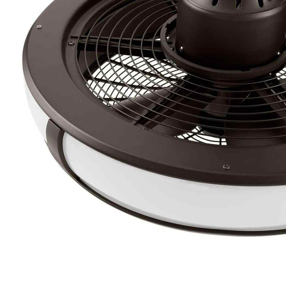 Home Decorators Tuilene 21 in. Integrated LED Espresso Bronze Ceiling Fan