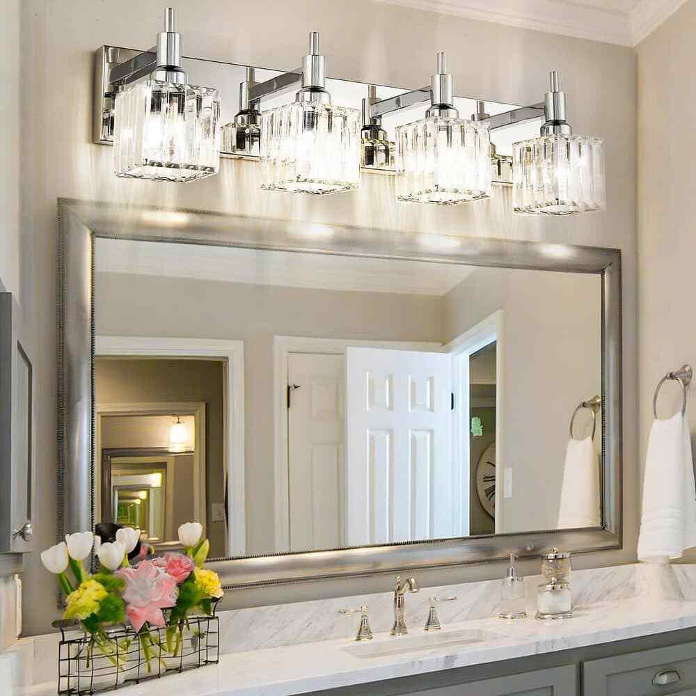 EDISLIVE Orillia 27.5 in. 4-Light Modern Chrome Bathroom Vanity Light
