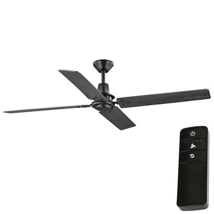 Home Decorators Gatson 60 in. Indoor Matte Black Ceiling Fan w/ DC Motor+Remote