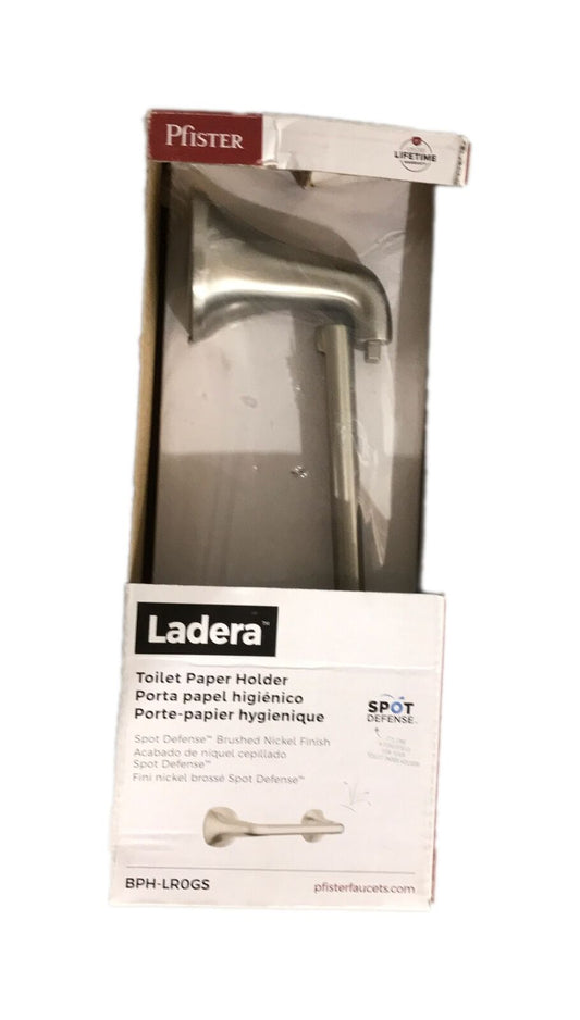 Pfister Ladera Toilet Paper Holder in Spot Defense Brushed Nickel BPH-LR0GS