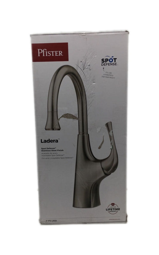 Pfister Ladera Single-Handle Bar Faucet in Spot Defense Stainless Steel