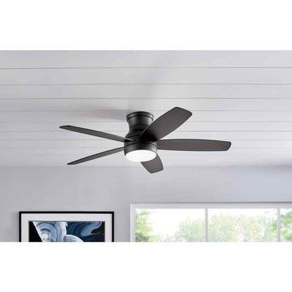 Home Decorators Ashby Park 52 in. Black Ceiling Fan w/ Light Kit and Remote