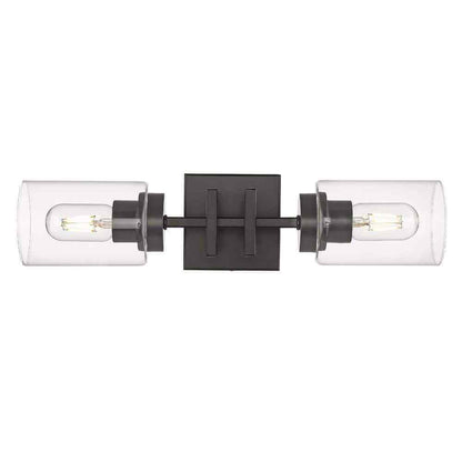 Golden Lighting Tribeca 2-Light Matte Black Wall Sconce