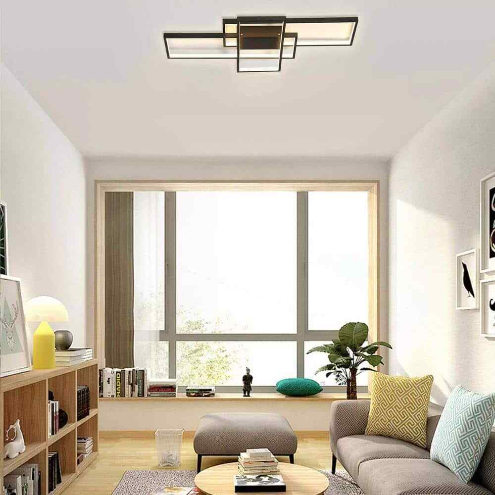 Rodesdecor Sophia 41" 3-Lights Color Selectable Integrated LED Flush mount Light