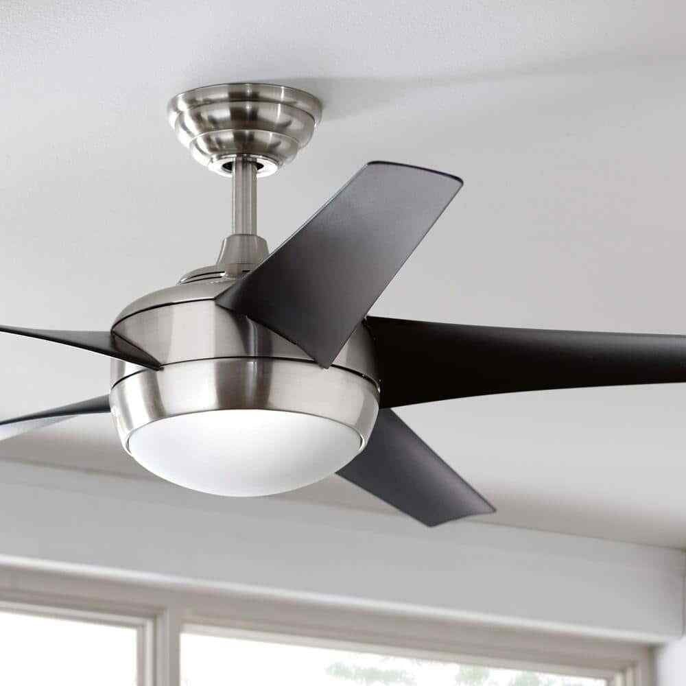 Home Decorators Windward IV 52 in. Indoor LED Brushed Nickel Ceiling Fan