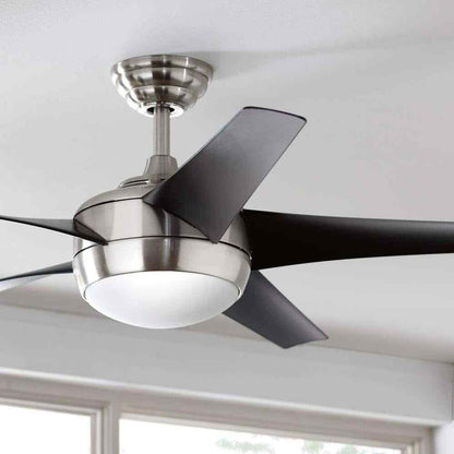 Home Decorators Windward IV 52 in. Indoor LED Brushed Nickel Ceiling Fan