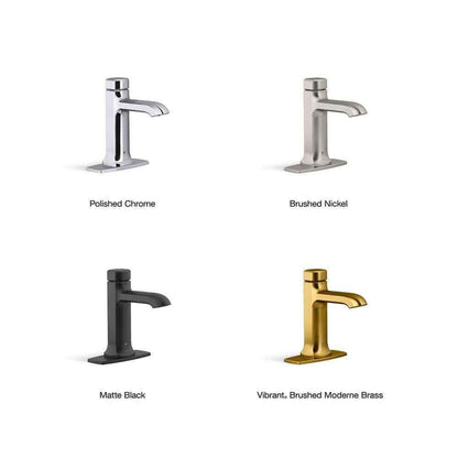 KOHLER Rubicon Powered Touchless Single Hole Bathroom Faucet in Brushed Nickel