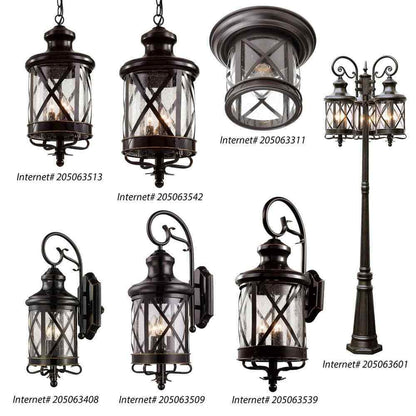 Bel Air Lighting Chandler Rubbed Bronze Outdoor Wall Light Fixture Seeded Glass