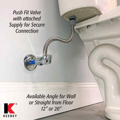 KEENEY 5/8 in. x 20 in. Quick Lock Stainless Steel Faucet Supply Line