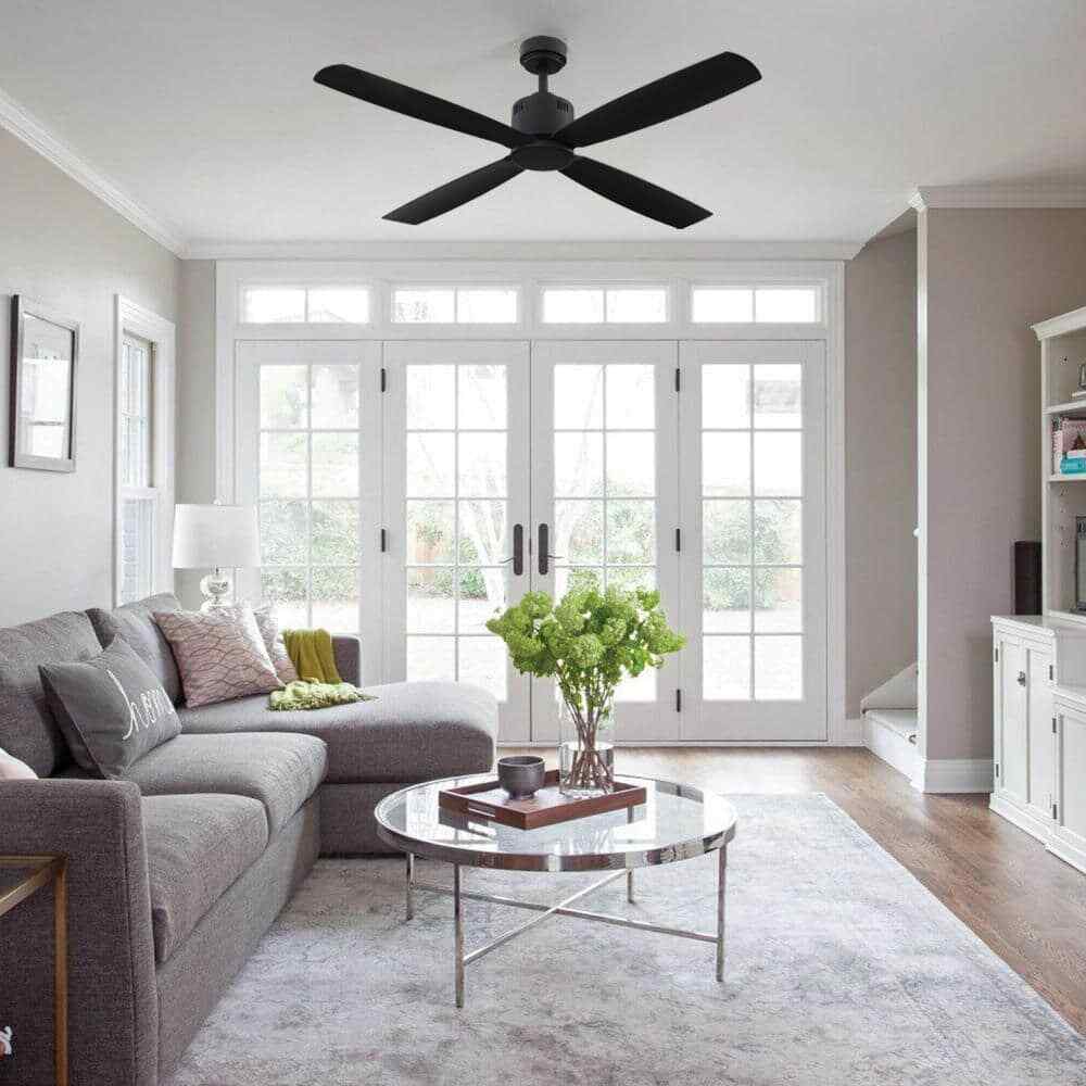 Home Decorators Collection Kitteridge 52 in. Indoor Matte Black Ceiling Fan
