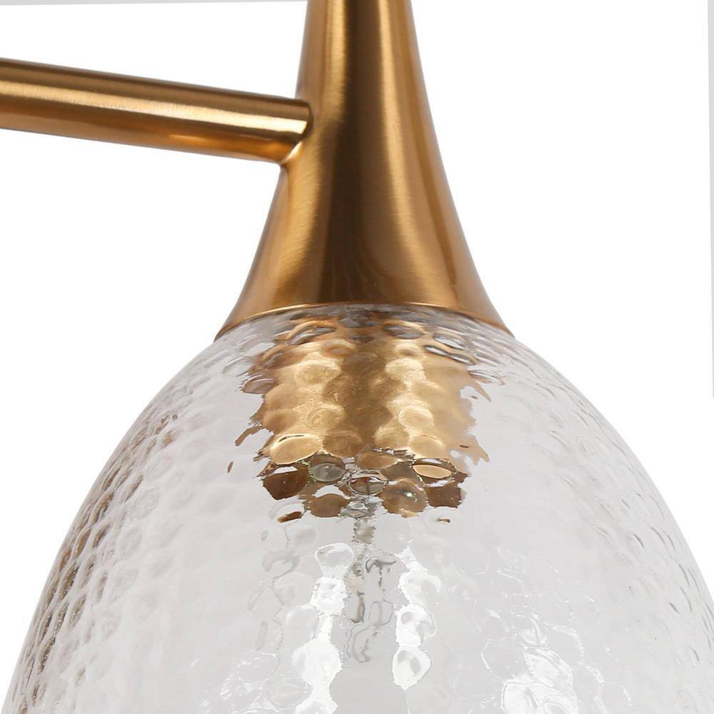 LNC Modern Plated Brass 2-Light Vanity Light Contemporary Bathroom Wall Light