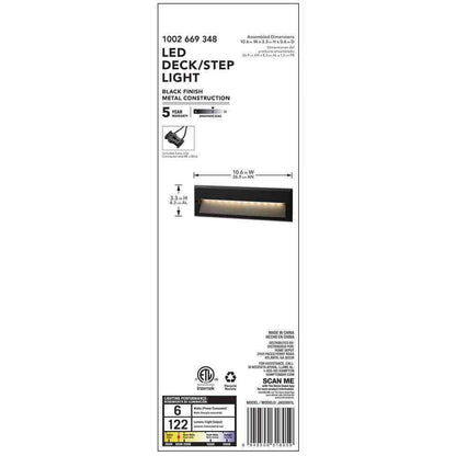 Hampton Bay Black Integrated LED Deck Light JAO2601L