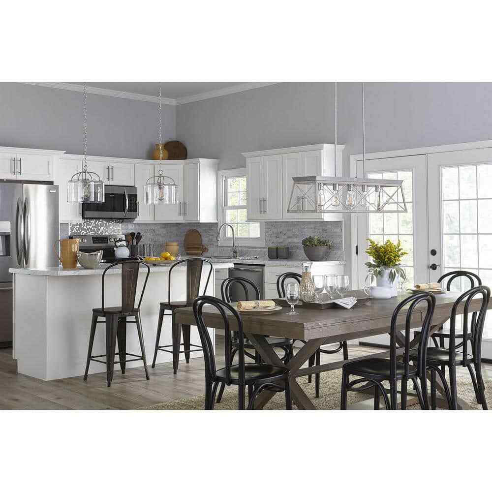 Progress Lighting Briarwood 5-Light Bleached Oak Farmhouse Chandelier Light