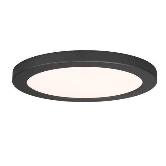 Artika Europa Disk Black Modern LED 3 CCT Flush Mount Ceiling Light Fixture