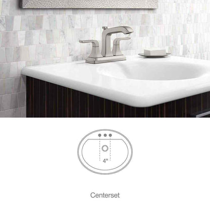 KOHLER Rubicon 4 " Centerset 2-Handle Bathroom Faucet in Vibrant Brushed Nickel